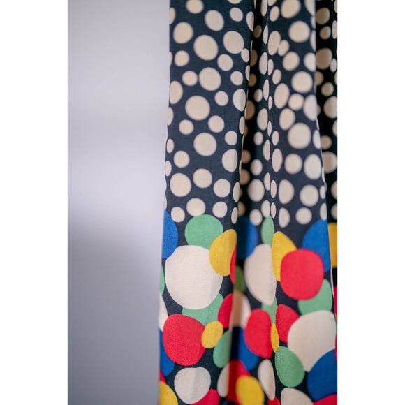 Anthropologie Corey Lynn Calter Women Skirt Beige Polka Dot Silk A Line SZ XS - Picture 2 of 7